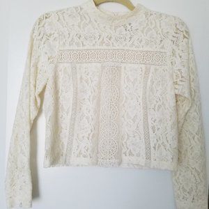 Croppped lace top NWOT